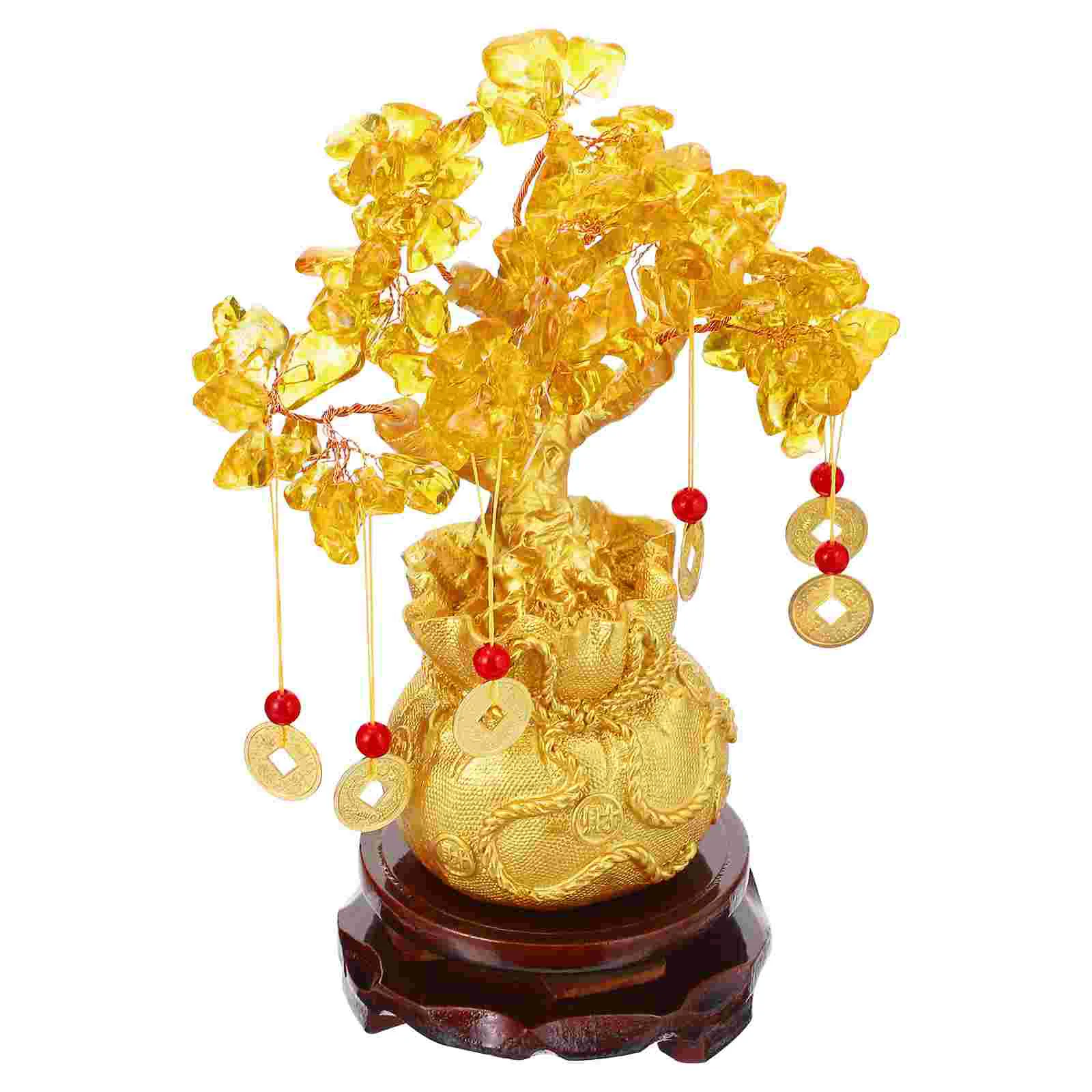 

Tree Crystal Tabletop Decoration Craft Ornament Feng Shui Decor Money Luck Desktop Crafts