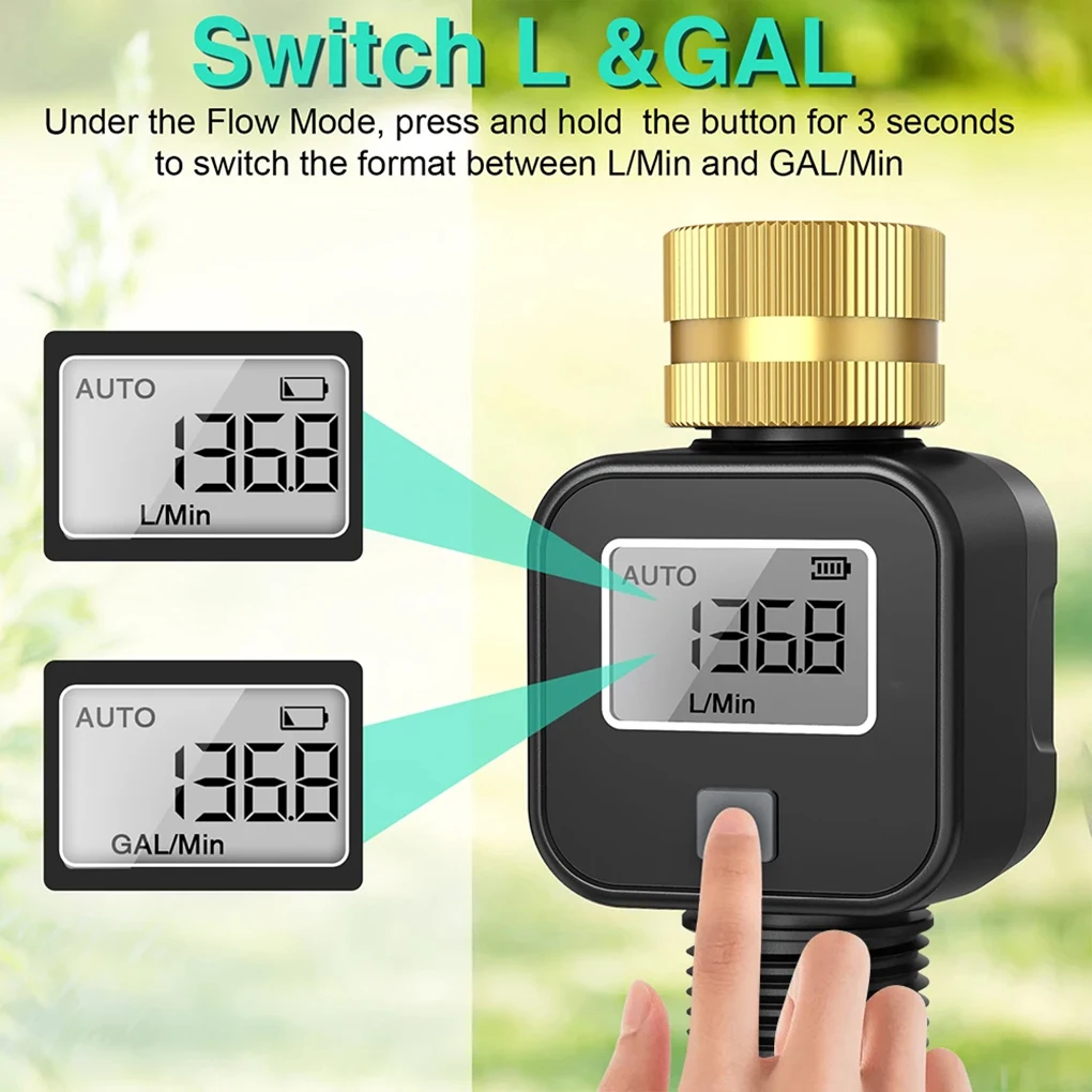 Digital Water Flow Meter High Accuracy Waterproof Measure Water Consumption and