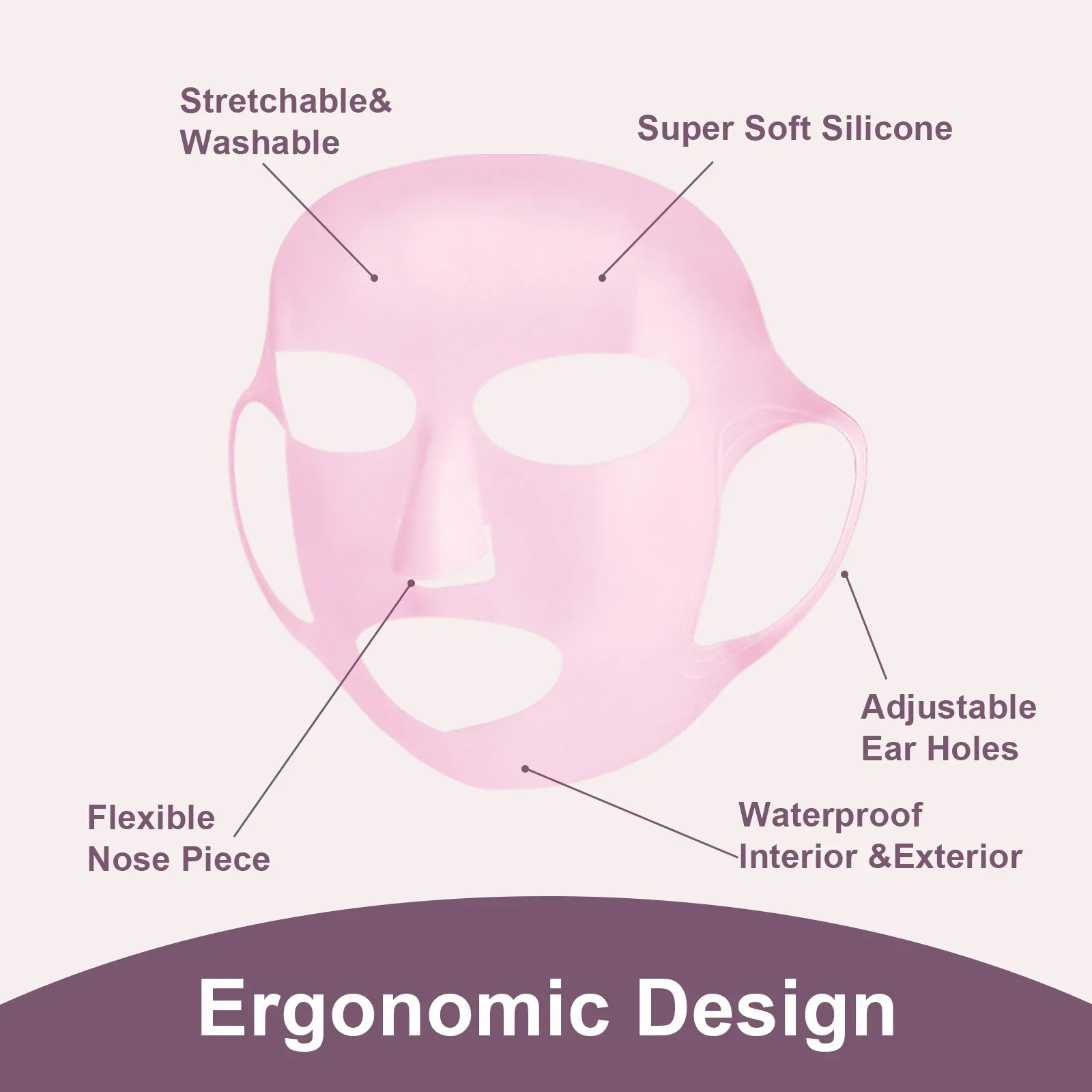 Silicone Face Mask Cover Reusable Anti-Wrinkle Face Mask Holder for Sheet Masks Moisturizing Facial Mask Beauty Spa Face Tools