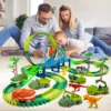 Children Electric Magic Climbing Dinosaur Track Toy Engineering Car Kids Track Car Train Toys for Children Birthday Gift 5