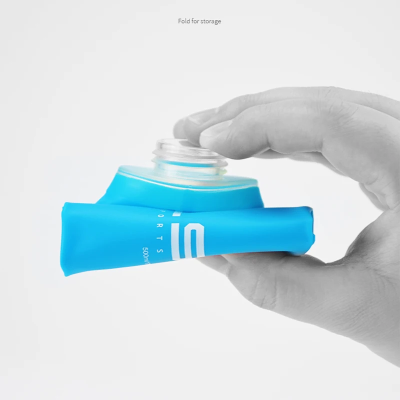 500ml foldable sports TPU material silicone mouthpiece easy to carry soft kettle