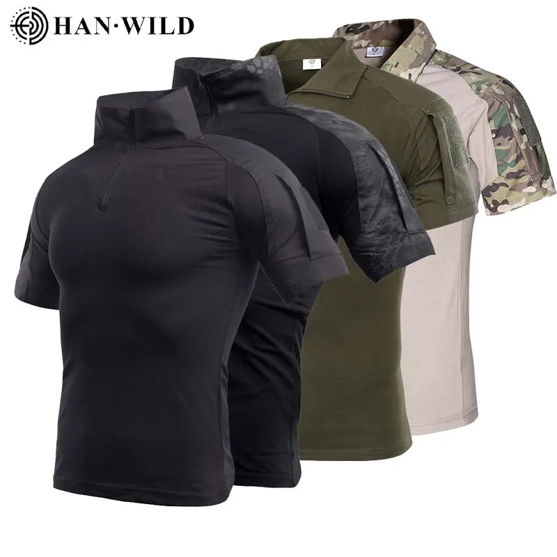 

Military Camo Shirts Tees Mens Outdoor Airsoft Tactical Combat Shirt Hunting Clothes Tops Workout Clothing Army T Shirt Hiking