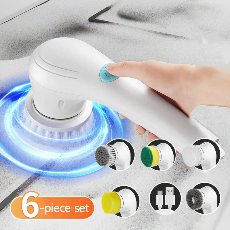 5in1 Multifunctional Electric Cleaning Brush Usb Charging Bathroom