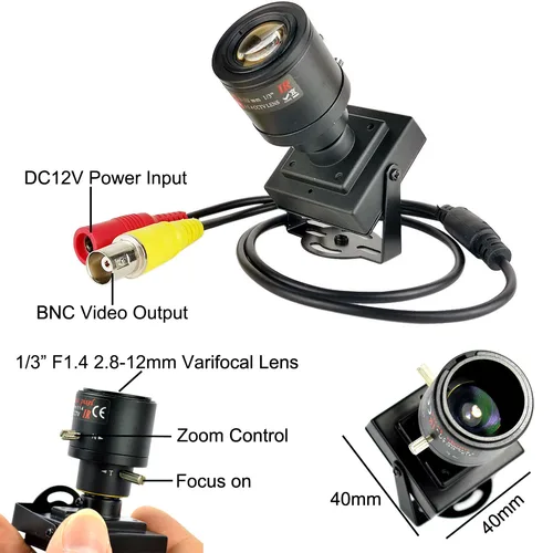 Uvusee-CCTV 소니 Effio 1000TVL 960H 2.8-12MM 가변 초점 줌 렌즈 보안 카메라, D/N 미니 감시 카메라 3