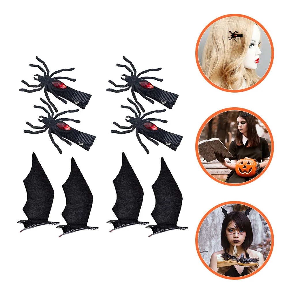 할로윈 악마 클립 거미 디자인 부직포 헤어 액세서리 어린이 여성 파티 코스프레 고딕 헤어 장식품
