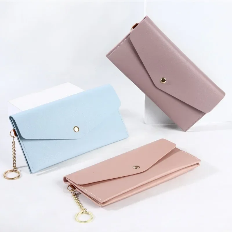 

Simple Ultra-thin Women's Purse Thin Small Fresh Card Bag Solid Color Long Card Cover Driver's License Wallet Card Bag