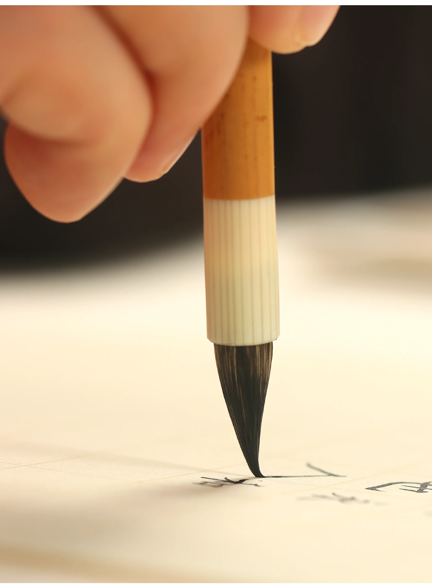Chinesischer Kalligrafiepinsel aus Kaninchenhaar, mehrere Haarpinsel, kleiner Pinsel für reguläre Schrift, Pinsel mit kurzen Strichen, weicher Stift für Anfänger und Erwachsene – Detail 16
