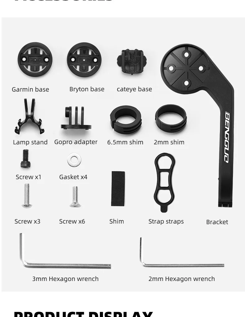 Nylon extension bracket package contents