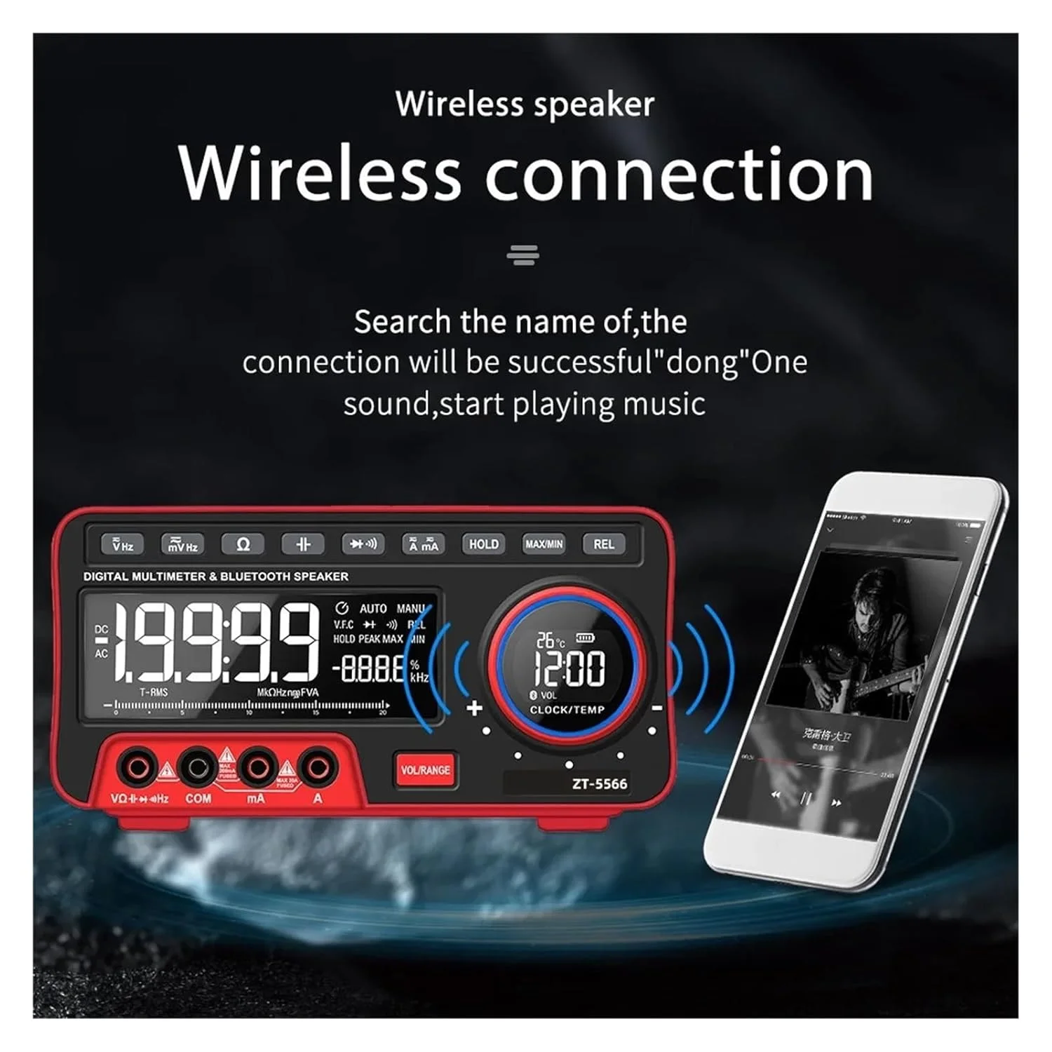 ZOYI ZT-5566SE Bench Voice Multimeter Bluetooth Tester 19999 Counts Profesional Digital True Rms Autorange Transistor Tool Meter