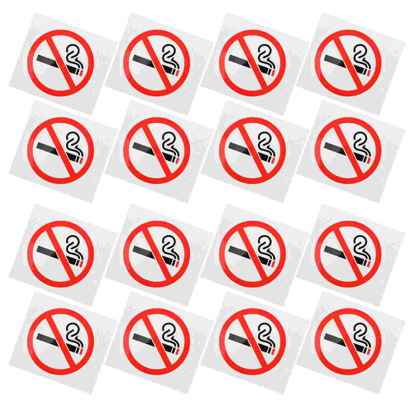 20 PCS Do Not Smoke Sticker Smoking Sign Stickers for Vehicles Reflective Post Office