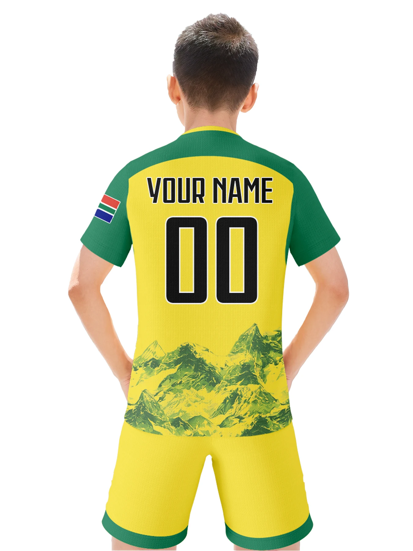 boy's custom south africa soccer kit personalized football set with name & number, breathable national team training uniform Boy's Custom South africa Soccer Kit Personalized Football Set with Name & Number, Breathable National Team Training Uniform 4