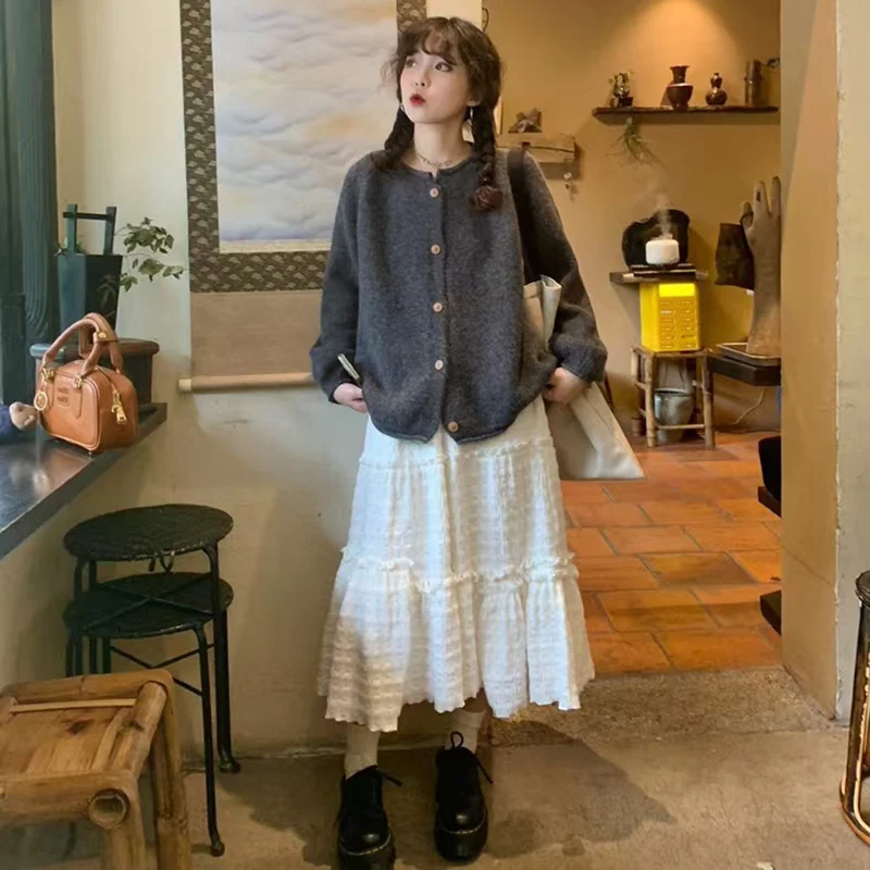 Winter Maternity Luxury Ball Gown Skirts Irregular Ruffles Patchwork Pregnant Woman Dobby Belly Skirt Long Loose Umbrella Skirt