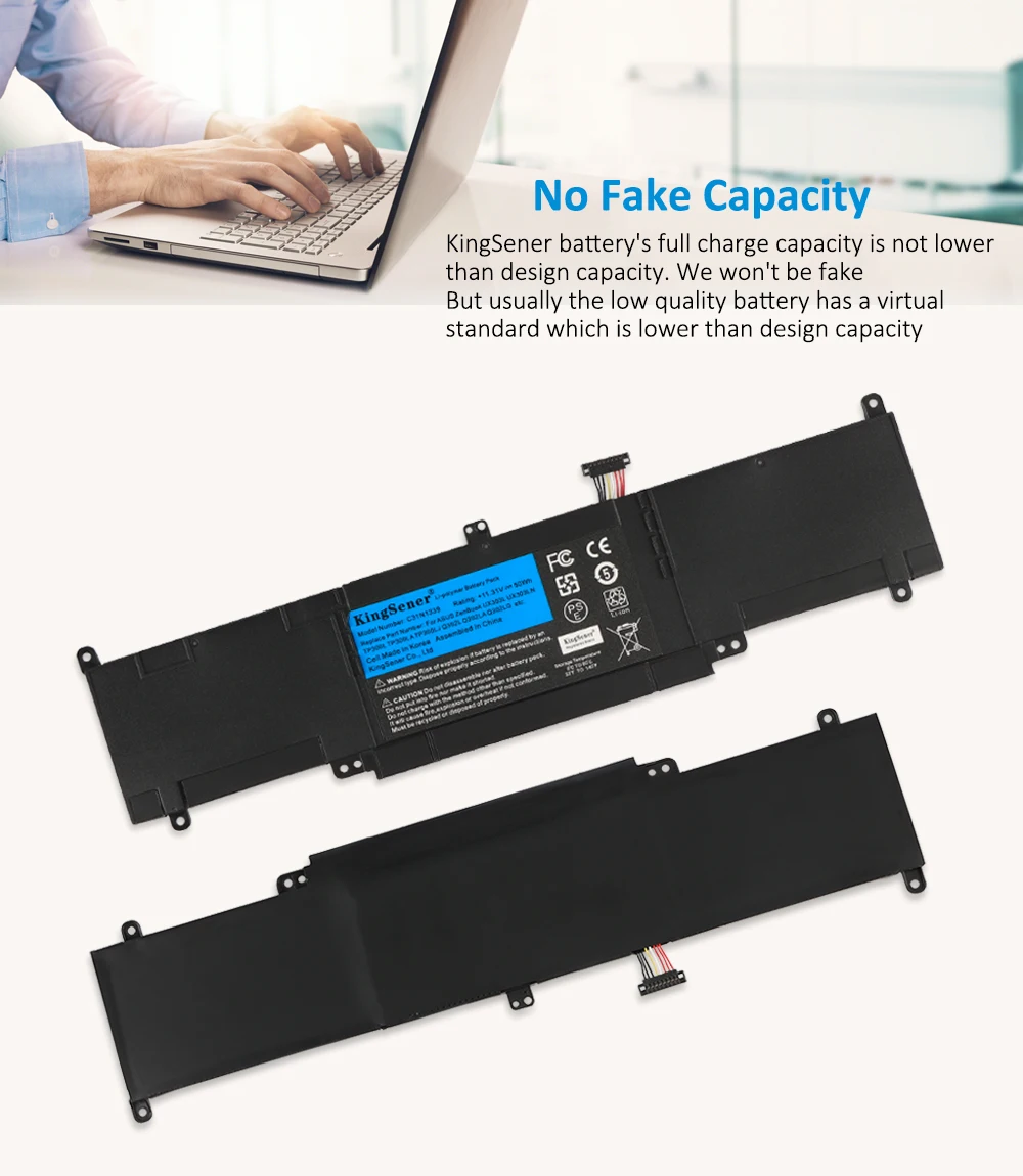 Kingsener C31n1339 Bateria do Portátil para Asus Zenbook Ux303l Ux303ln Tp300l Tp300la Tp300lj Q302l Q302la Q302lg C31n1339 Ferramentas Gratuitas - Imagem 3