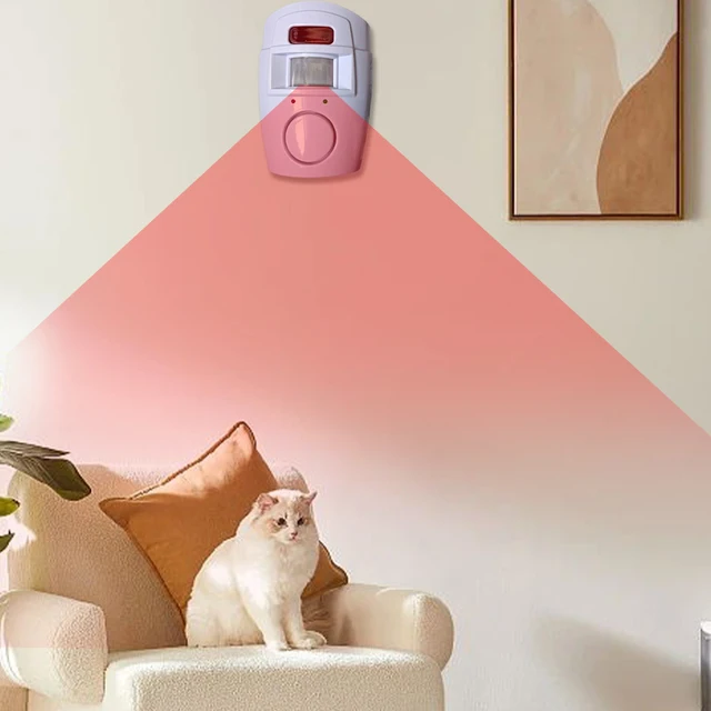 Wireless Motion Sensor Alarm with 2 Remote Controls PIR Alert Infrared Sensor Alarm Battery-powered Home Security System 3