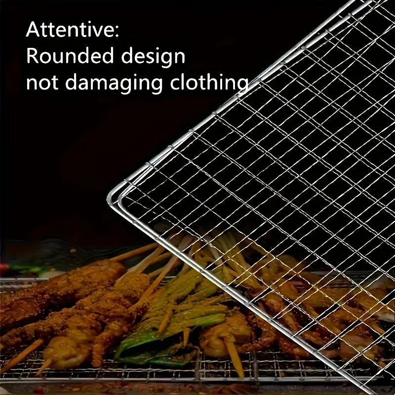 [Multi-purpose] Heavy-duty stainless steel grill for even cooking - ideal for camping, picnics and family gatherings