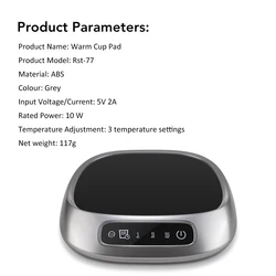 Smart Electric Mug Warmer for Home and Office - USB - Powered Heating Coaster (Cup warmer)