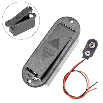 Custodia per batteria per basso Scatola per batteria da 9 V Custodia per batteria a montaggio piatto Funzionalità di lunga durata Portabatteria affidabile