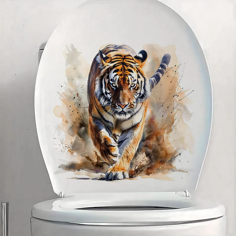 C1282# Majestic Tiger Wall Decal Reusable Sticker for Living Room Aesthetic Room Decoration Easy to Beautify Your Home
