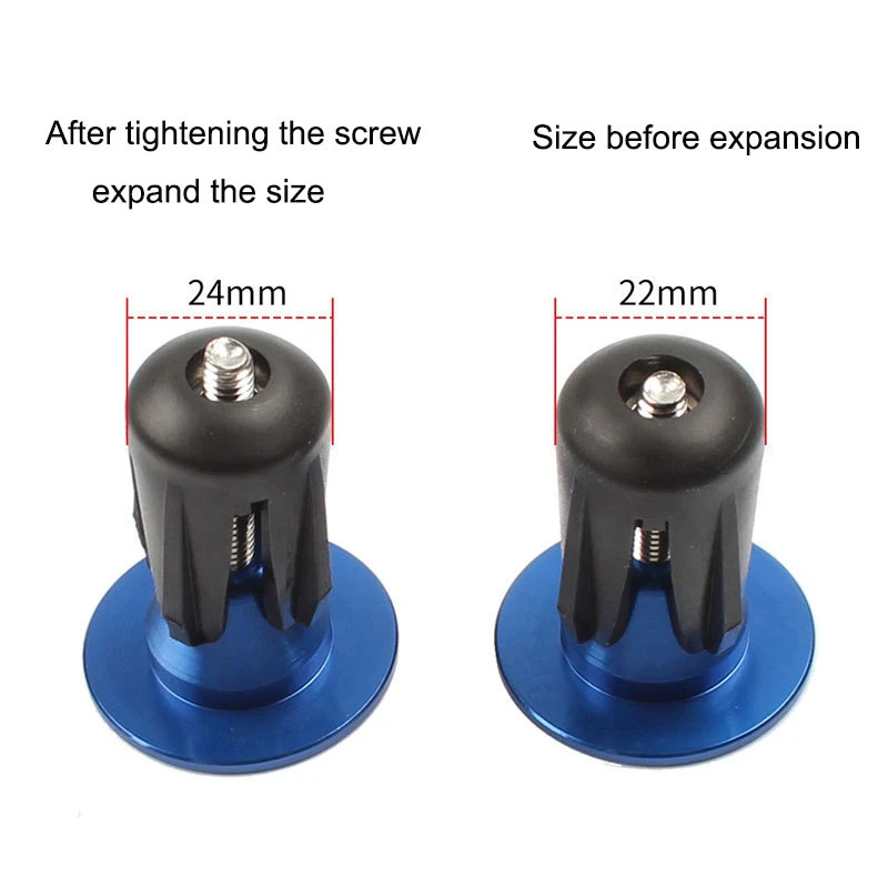 Description Picture 4 of item1 Pair Bicycle Handle Bar Cap End Plugs Aluminum Handlebar Stopper 6 Colors Handlebar Cap Plugs Bicycle Accessories
