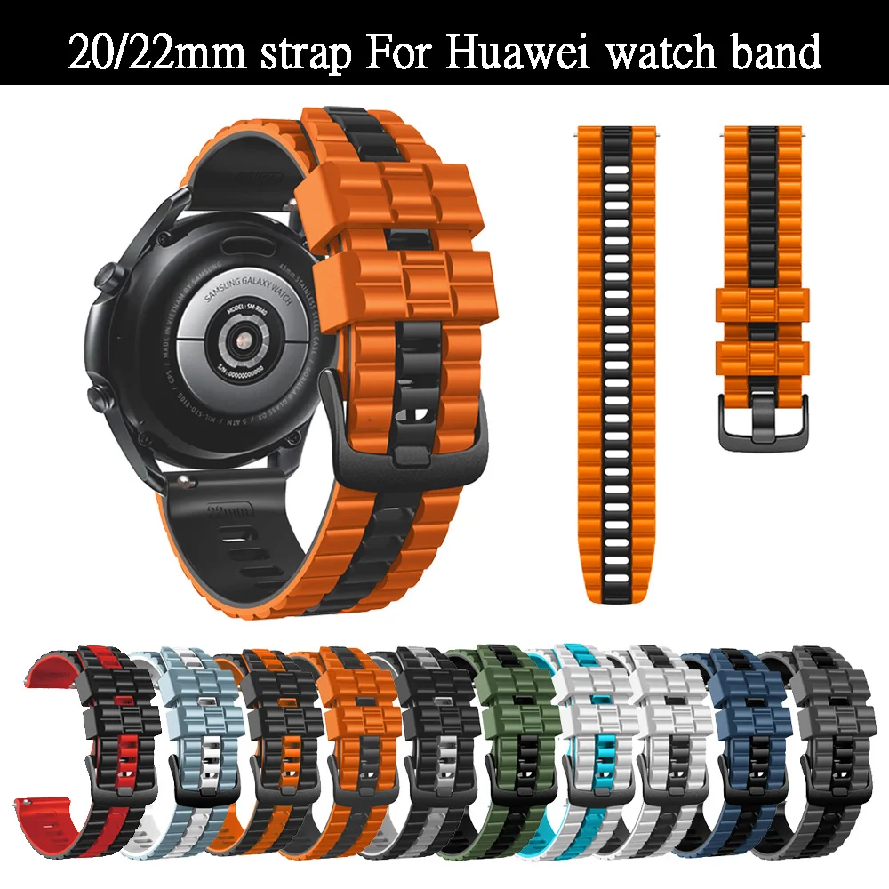 Cinturino Sportivo Da 22Mm Per Huawei Watch Gt3 46Mm/Watch 3/Gt 2 Pro/Gt 2 Cinturino In Silicone Da 46Mm Per Bracciale Honor Gs Pro/Magicwatch 2 Da 46