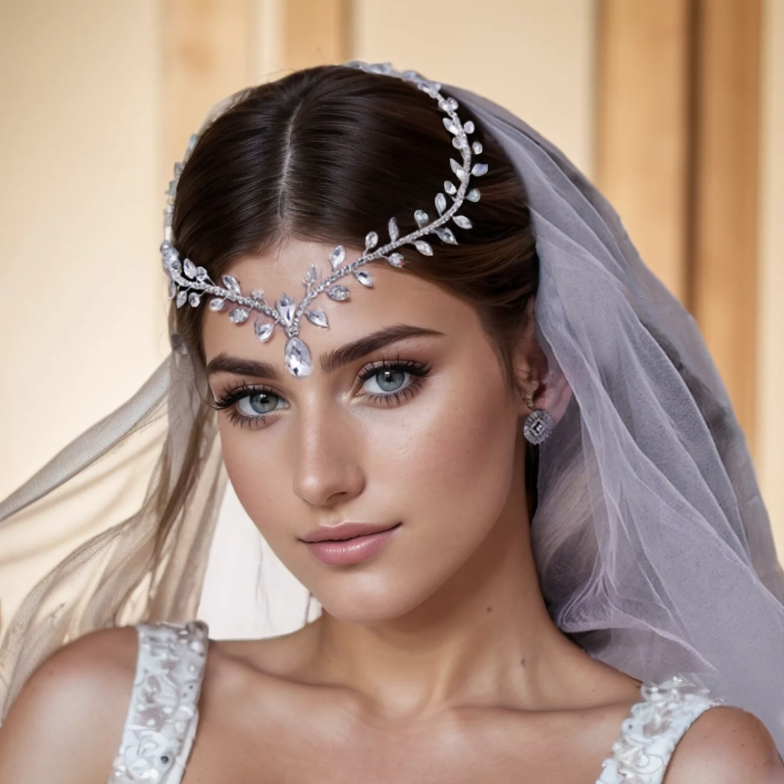 Corona Sposa Con Fiori E Strass - Copricapo Elegante Per Matrimonio, Feste E Damigelle