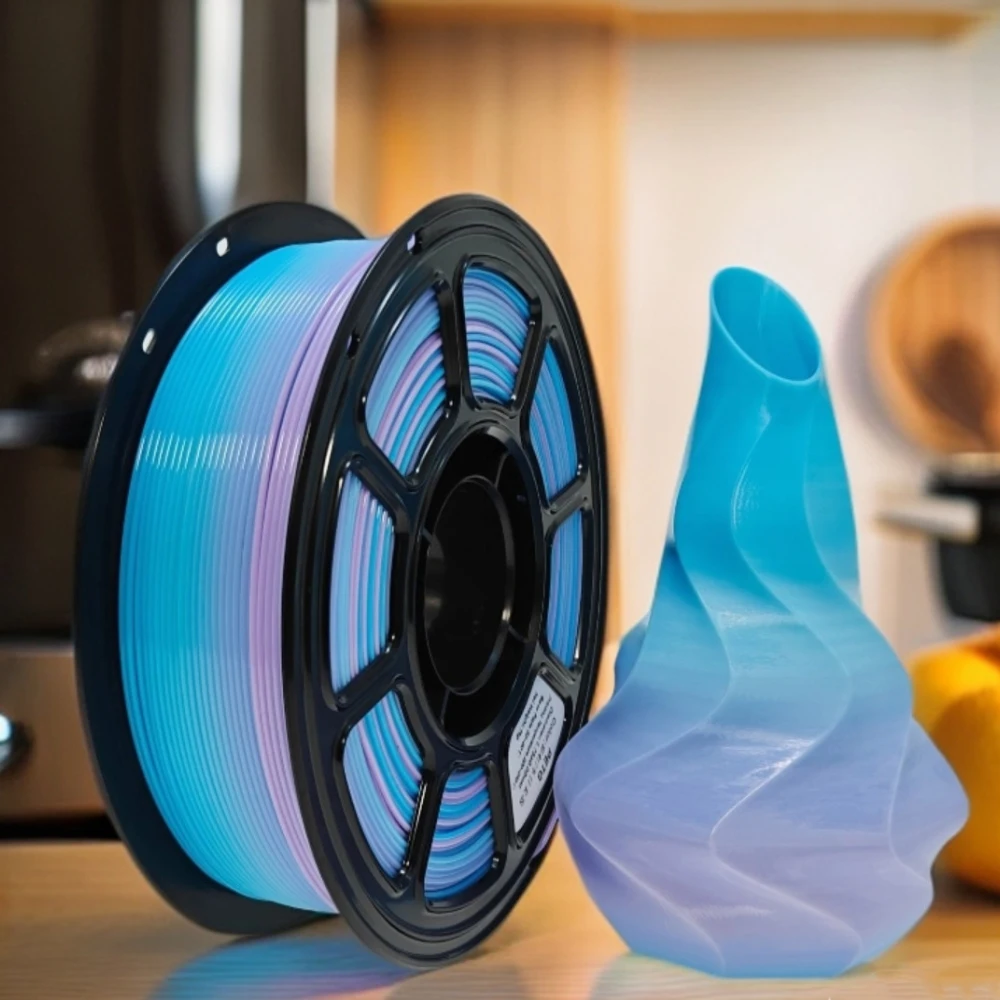 PETG 그라데이션 컬러 필라멘트 3D 프린팅 재료 1.75mm 1KG 순중량 친환경 3D 프린터용 고강도