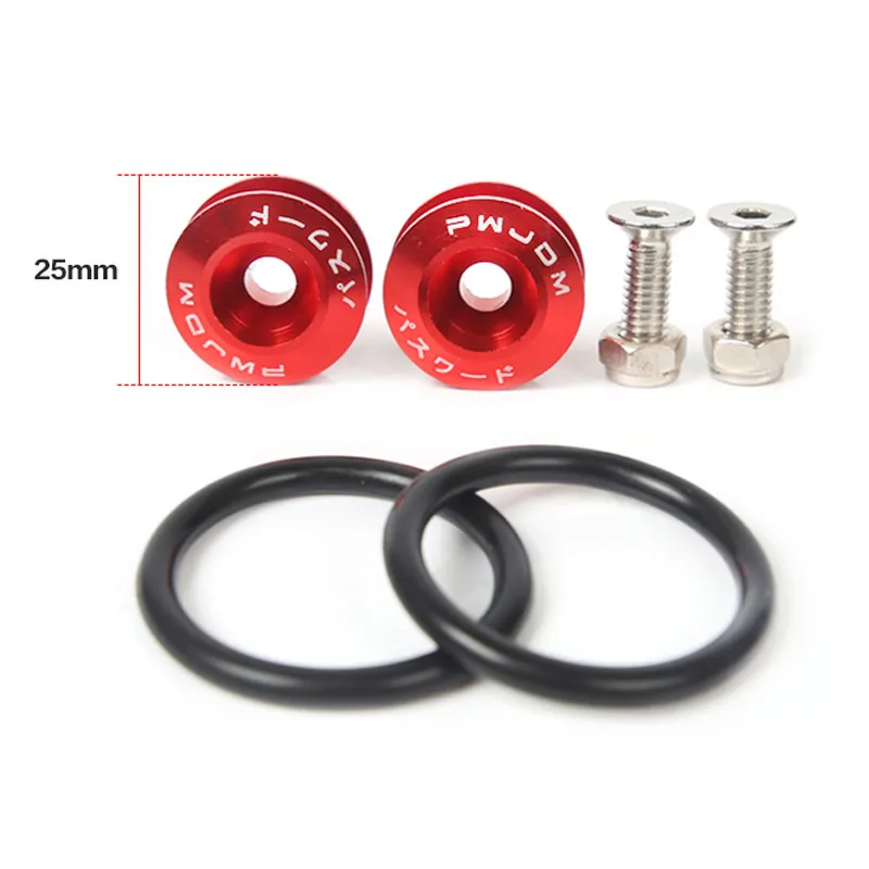 Tuning Car Universal Quick Release Fasteners with Logo Aluminum Bumper Fender Washers