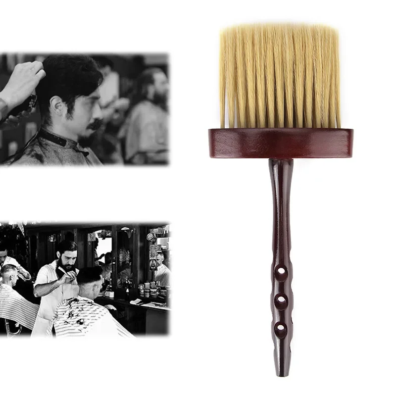 Hair Brush Schima Superba Soft-bristled Fragmented Hair Cleaning Brush Hairdressing Barber Salon Wooden Handle Cabello