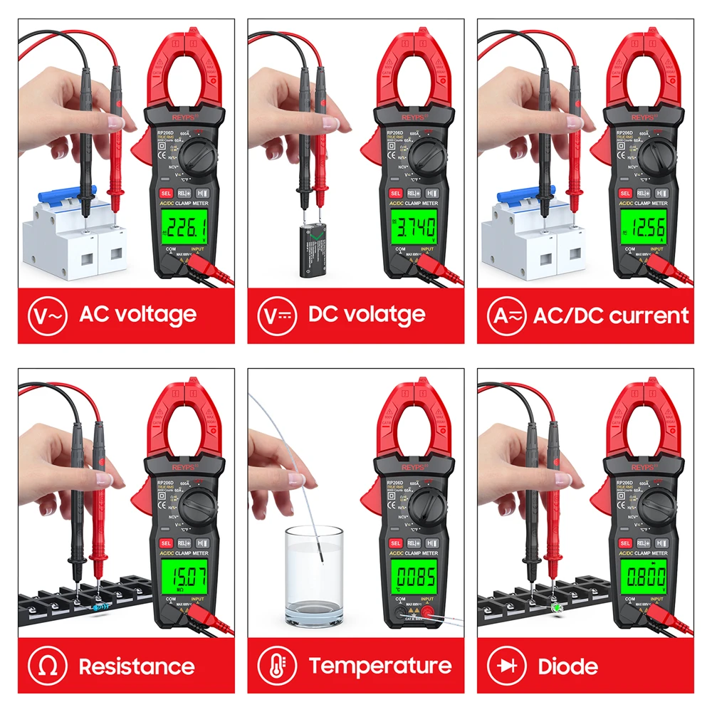 REYPS RP206 Digital Clamp Multimeter