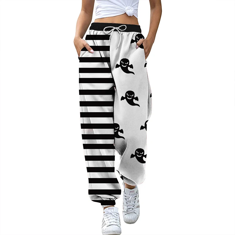Autumn Winter Y2K Fashion Harajuku Long Pants Women All Match Loose Casual Chic Female Clothes High Waist Casual Print Trousers