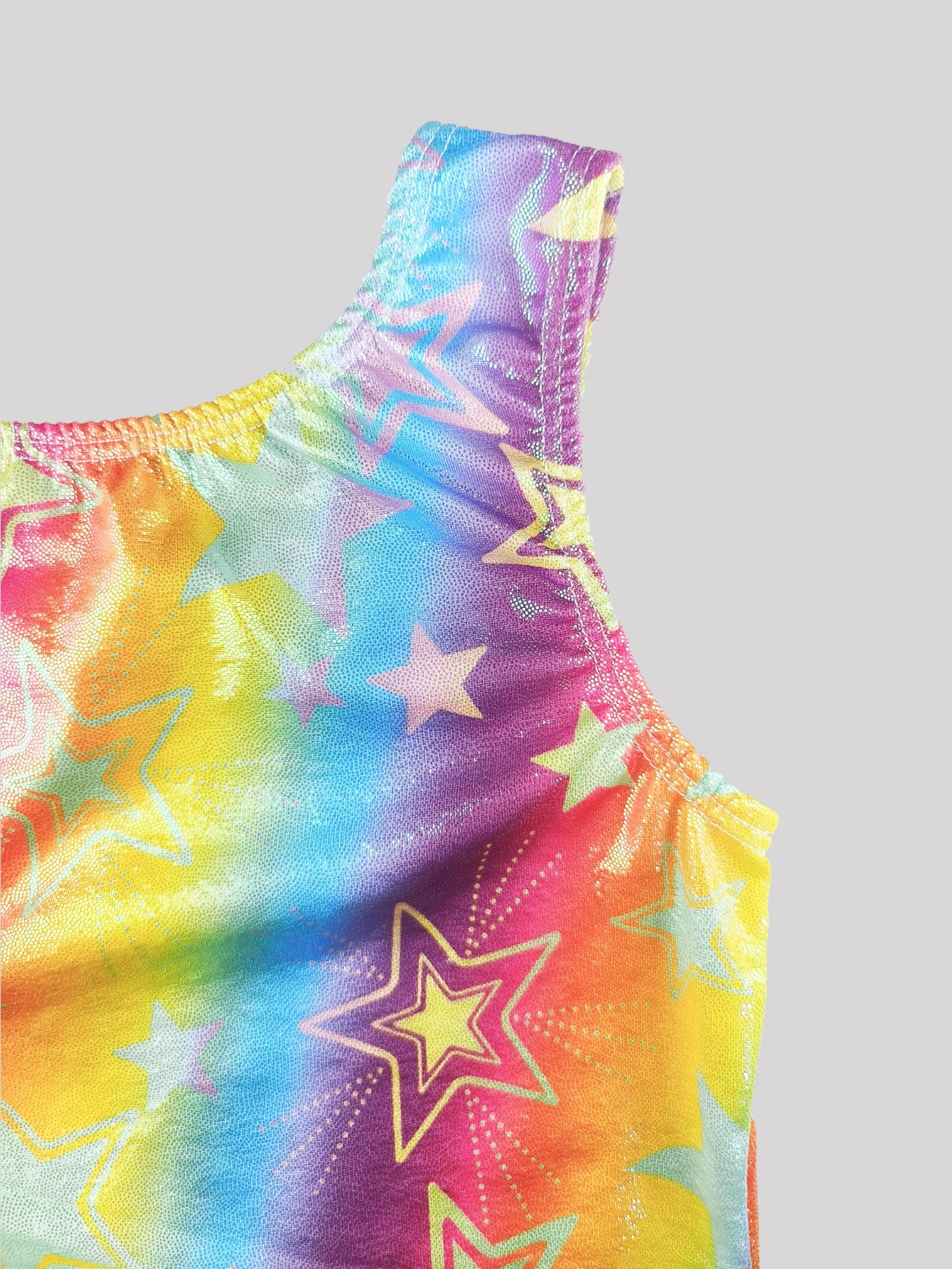 Gymnastics Leotards for Girls Todder Colorful pentagram SleevelessTank Leotard Kids Dancewear Activewear Random color
