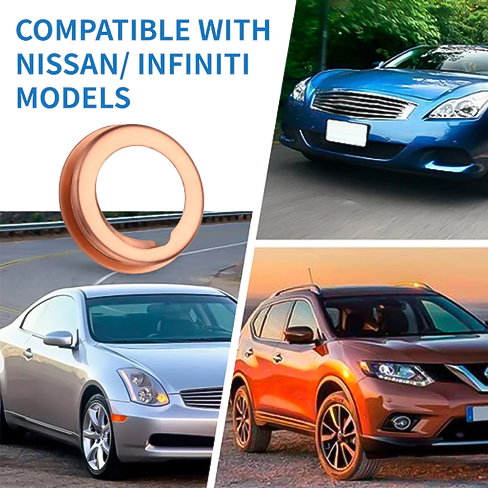Oil Drain Plug Crush Washer Gaskets 10Pcs 11026JA00A Nissan 2010-2011 Metal Crush Gaskets Nissan 370Z / Cube 2010