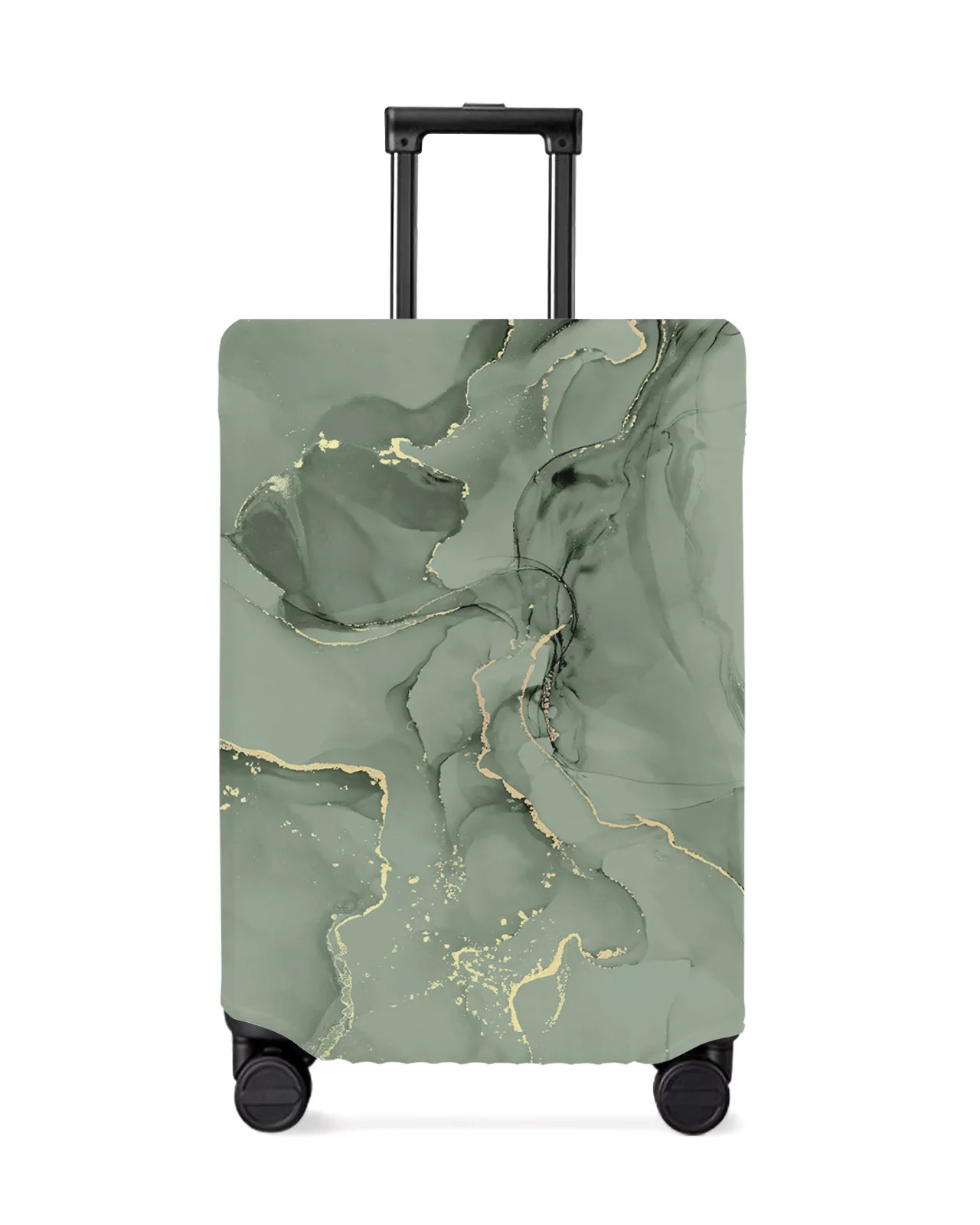 

Grass Green Marble Luggage Cover Stretch Suitcase Protector Baggage Dust Case Cover for 18-32 Inch Travel Suitcase Case