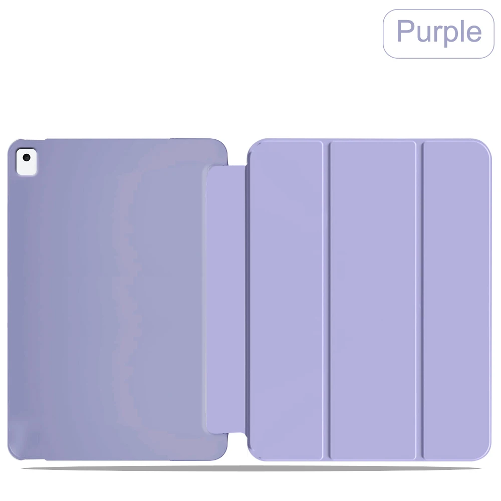 Premium Synthetic Leather Smart Case - Automatic Wake/Sleep, Solid Color, Business Style