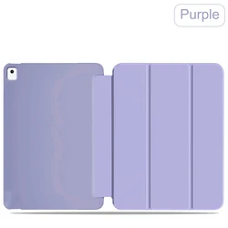 Premium Synthetic Leather Smart Case - Automatic Wake/Sleep, Solid Color, Business Style for iPad Air3 2019 (Purple)
