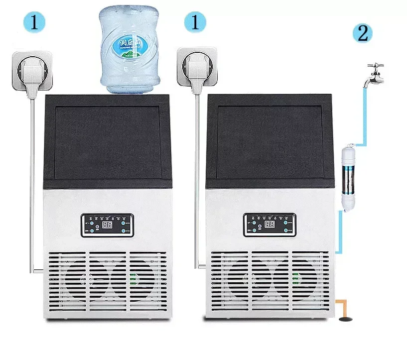 Cost Effective Commercial Square Ice Cub Maker Double Water Inlet Ice Machine