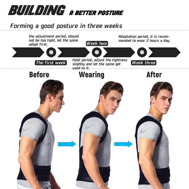 Aptoco Posture Corrector Back Posture Brace Clavicle Support Stop Slouching and Hunching Adjustable Back Trainer Unisex 3