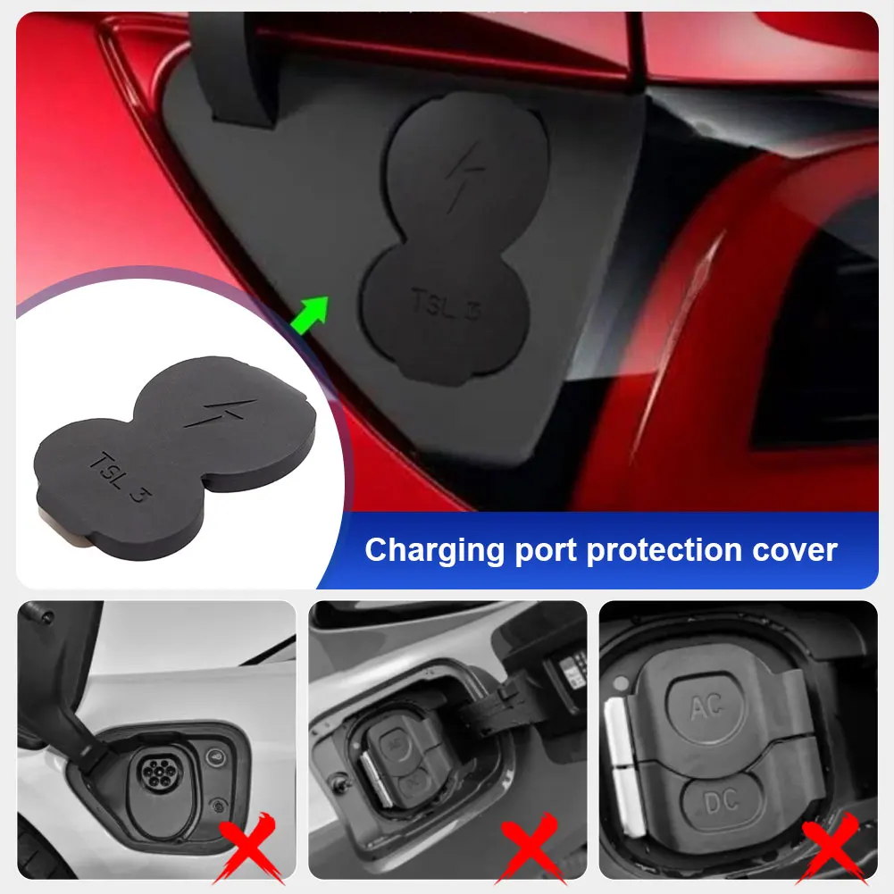 Coperchio In Silicone Per Porta Di Ricarica Tesla Model 3 – Protezione Impermeabile Antipolvere, Cappuccio A Incastro, Facile Da Installare