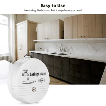 Fuers Water Leak Detector Alarm Sensitive Leak and Drip Alert with 90db Loud Home Security Overflow Sensor for Kitchen Bathroom 1
