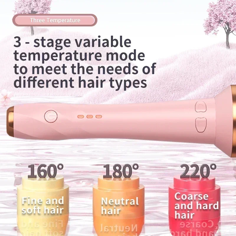 Hair Curler MinHuang 28/32mm Automatic Large Wave Temperature Adjustable Anion Fast Heating Styling