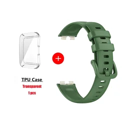 Soft Silicone Strap Case with Screen Protector - Replacement Bracelet (Dark Green Set)