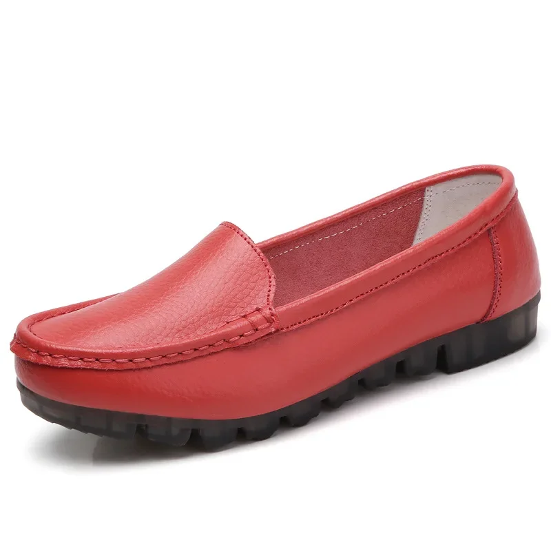 Women Loafers Slip on Casual Soft Leather Nurse Ballerina