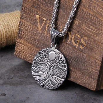 🌳 Tree of Life Pendant Necklace – Stainless Steel Amulet with 6 Style Variations 1
