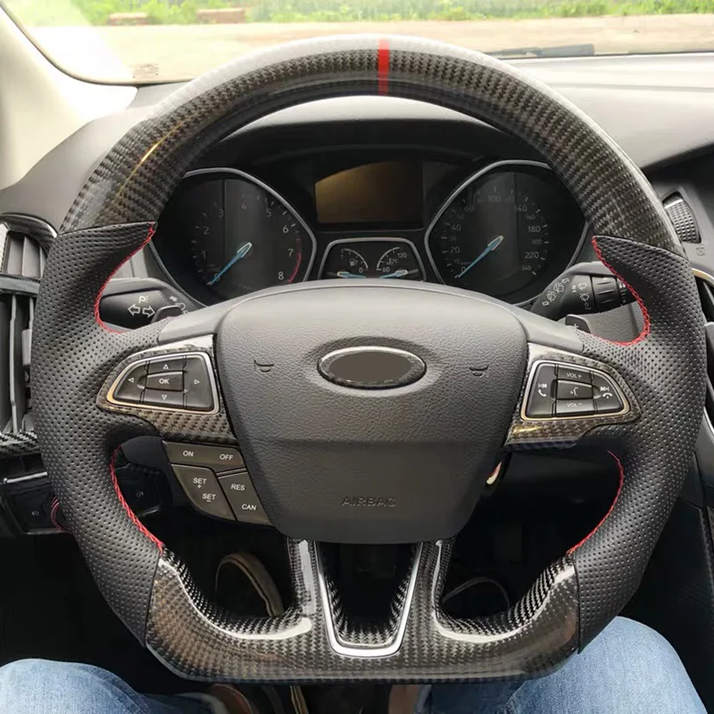

Для руля Ford Focus 15 17 18 MK3, углеродное волокно, без отверстия для весла