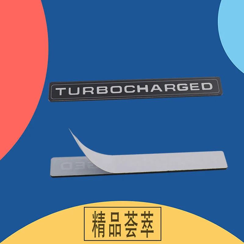 Premium Turbocharged Vehicle Emblem Decal for Hood, Fender, Trunk, and Rear Bonnet