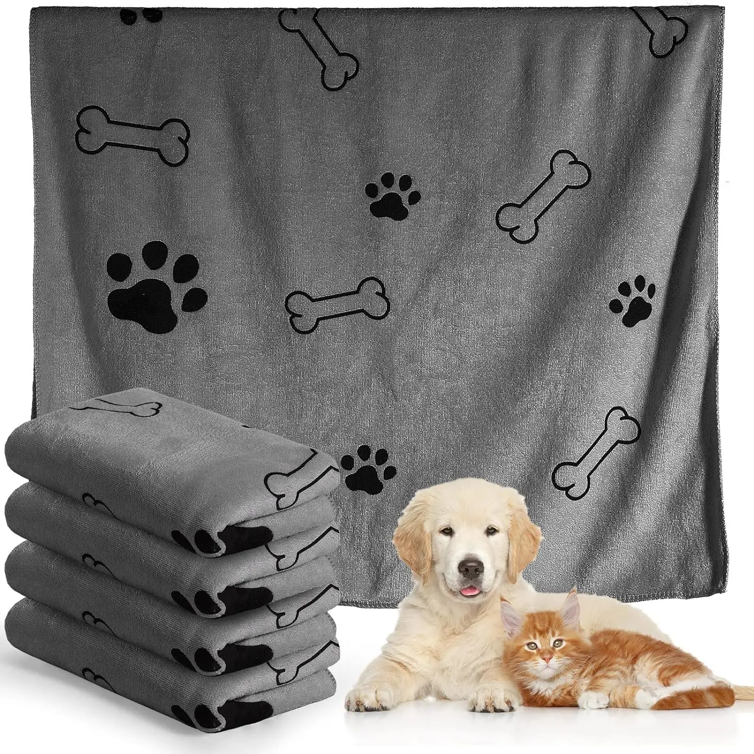 Pet Bath Towel Dog Towels Drying Puppy Pet Bath Grooming Quick Drying Paw Medium Dogs Cats Pets Shower