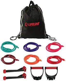 

Variable Resistance Trainer Kit - Adjustable Resistance Bands for Working Out - Home Gym Exercise Bands with Door Anchor, Carry