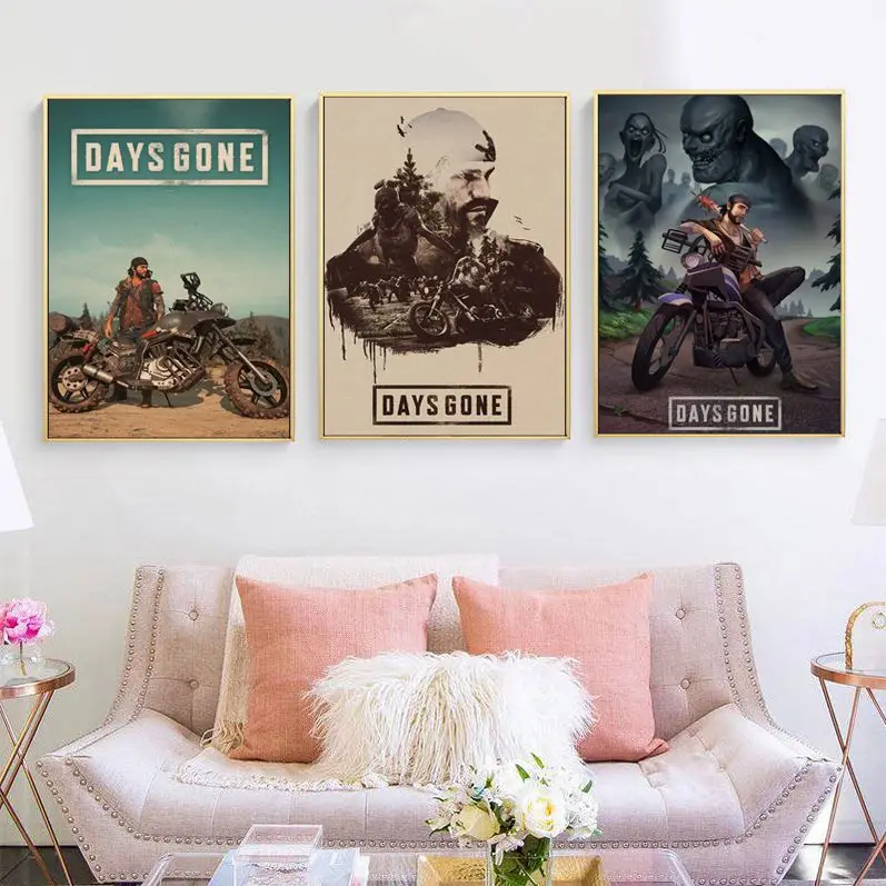 Days Gone Movie Poster Retro Kraft Paper Sticker Diy Room Bar Cafe Home Decor