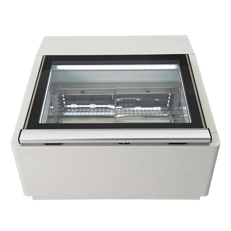 Small Mini Supermarket Desktop Counter Top Ice Cream Display Freezer For - Tool Parts -