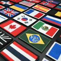 Европа флаг вышивка патч русский Украина Испания тактический крючок и петля липучка патчи для рюкзаков одежда военная армия шитье патчи — изображение 4